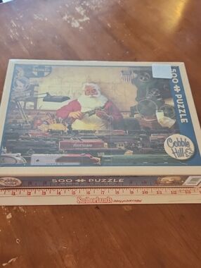 Cobble Hill 500-Piece Santa Train Puzzle - Blue Box